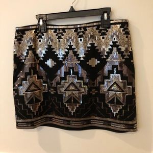 Express Bodycon Sequin Skirt